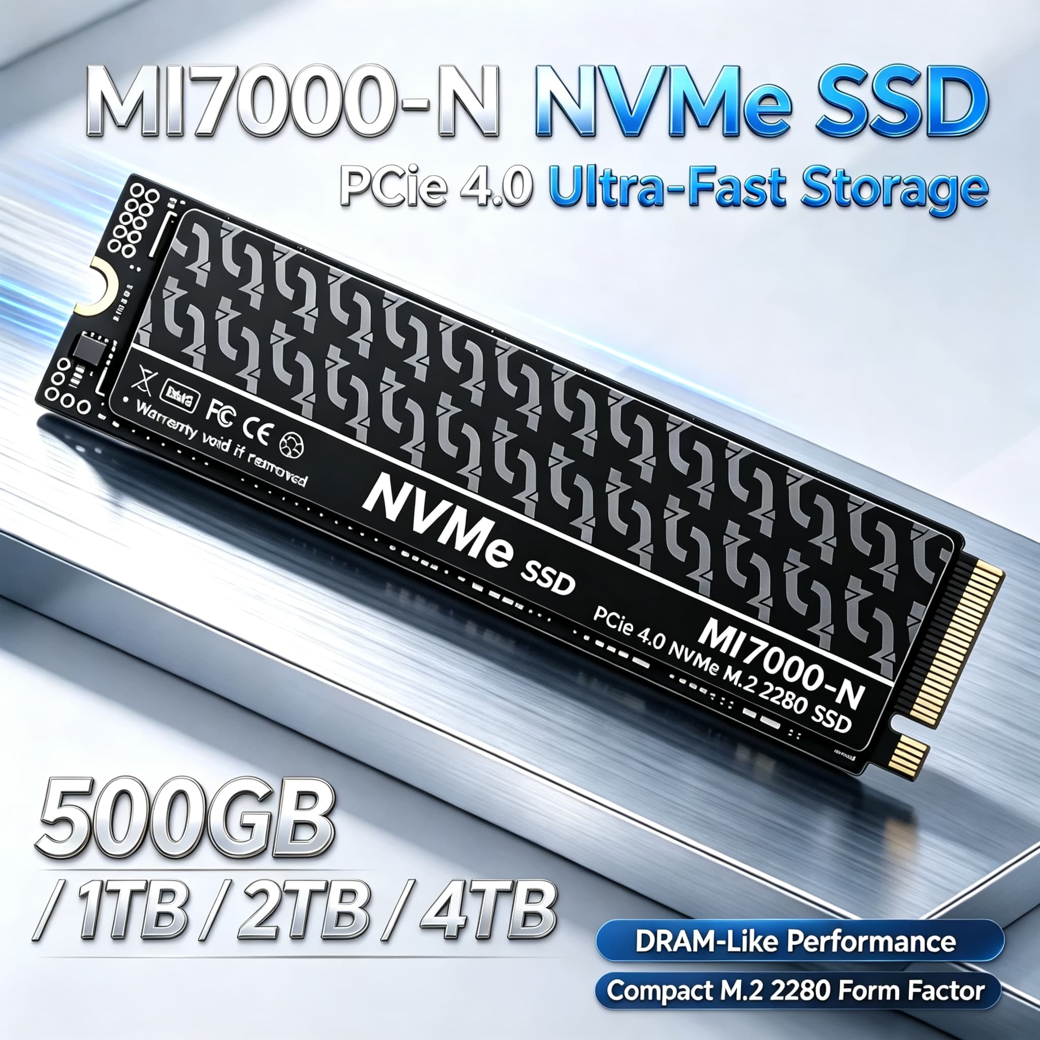 M.2 Nvme 4Tb Pcie 4.0 Ssd - MI7000N M.2 PCIe 4.0 NVMe SSD