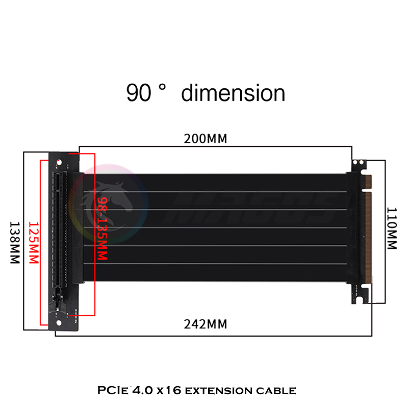 PCIE 4.0 X16 Riser Cable Video - Pcie 4.0 X16 Riser Cable 90 Degree review and price