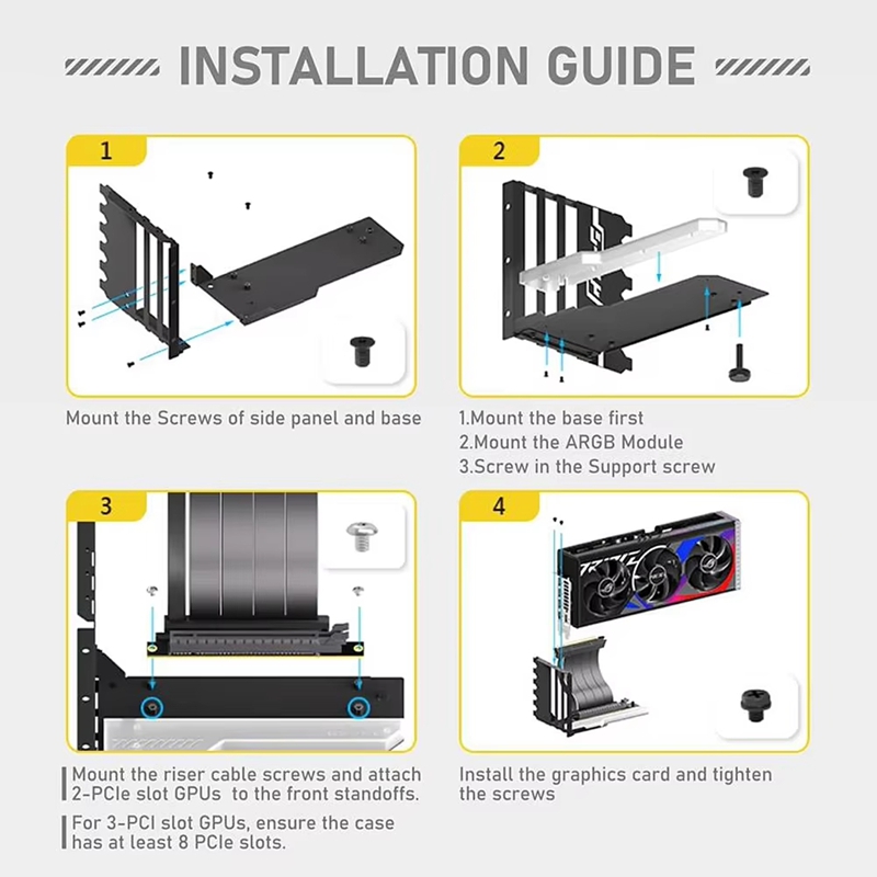 ●Vertical GPU Mounting Bracket - Pcie 4.0 X16 Riser Cable 90 Degree review and price