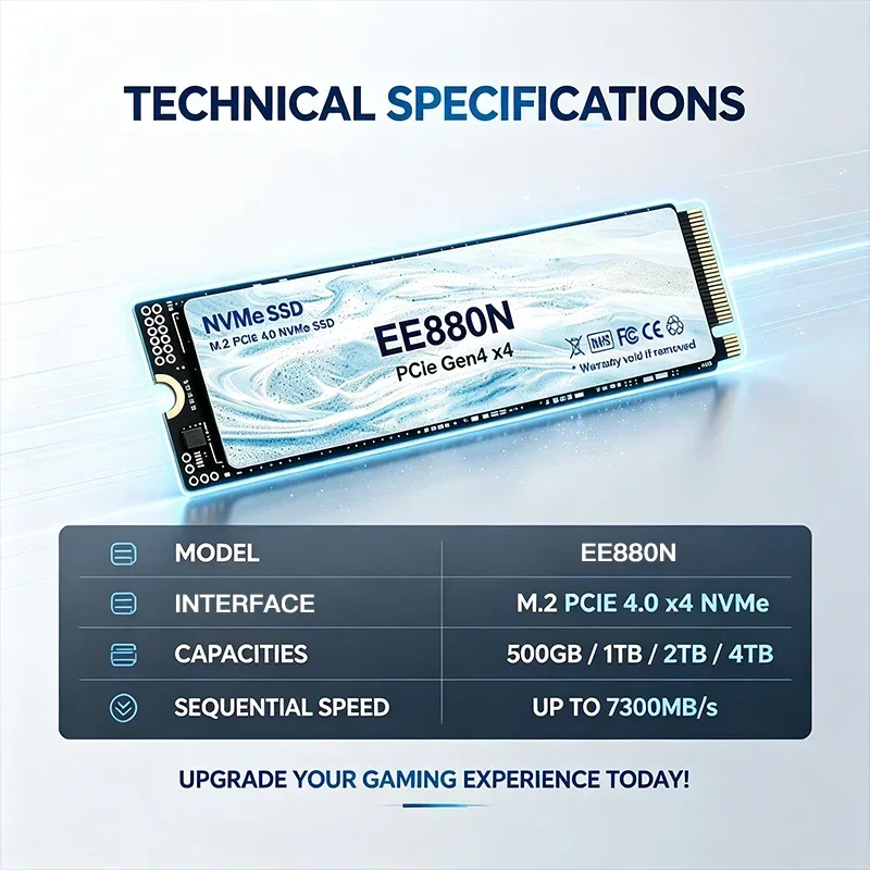 2026New EE880N High Speed 7300 - M.2 Nvme 4Tb Pcie 4.0 Ssd review and price